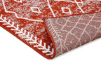 Furnish my Place Trellis Pattern Rug - 5 ft. x 8 ft, Rust, Bohemian Rug with Transitional Design