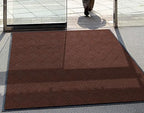 WaterHog Diamond | Commercial-Grade Entrance Mat with Rubber Border – Indoor/Outdoor, Quick Drying, Stain Resistant Door Mat (Dark Brown, 3' x 10')