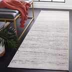 SAFAVIEH Adirondack Collection Runner Rug - 2'1" x 6', Ivory & Silver, Modern Ombre Design, Non Shedding & Easy to Clean, Ideal for Hallway, Foyer, Kitchen, Entryway, Bedroom (ADR113B)