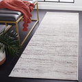 SAFAVIEH Adirondack Collection Runner Rug - 2' x 12', Ivory & Silver, Modern Ombre Design, Non Shedding & Easy to Clean, Ideal for Hallway, Foyer, Kitchen, Entryway, Bedroom (ADR113B)