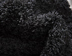 Unique Loom Solid Shag Collection Area Rug (2' 6" x 10' Runner, Jet Black)