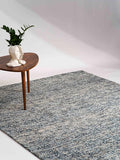 Hand Tufted Wool ECO-Friendly Area Rugs - 8'x10', Rectangle Shape, Dark & Blue, Solid Plain Design, High Pile Thick Handmade Area Rugs for Living Room, Bed Room (KWC111)