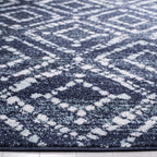 SAFAVIEH Adirondack Collection Accent Rug - 3' x 5', Navy & Ivory, Modern Diamond Distressed Design, Non-Shedding & Easy Care, Ideal for High Traffic Areas in Entryway, Living Room, Bedroom (ADR131N)