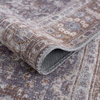 Bloom Rugs Washable 8' x 10' Rug - Brown/Dark Gray Traditional Area Rug for Living Room, Bedroom, Dining Room, and Kitchen - Exact Size: 8' x 10'