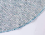 Unique Loom Outdoor Trellis Collection Area Rug - Tribal Trellis (7' 10" Round, Aqua/ Ivory)