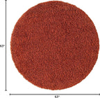 Unique Loom Solid Shag Collection Area Rug (5' 3" Round, Terracotta)