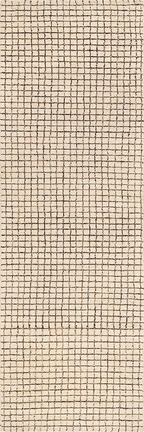 Rugs USA Melrose Cream, 2'6" x 8', Wool & Cotton, Soft and Cozy, High Traffic, Stain Resistant, Easy Clean, Durable Runner for Bedroom, Living Room, Dining Space, Den, Foyer, Entryway