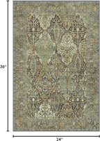 2x3 Entrance Rug Machine Washable Rug Small Door Mat,Ultra-Thin Low Pile Pad,Lightweight Indoor Carpet,Non Slip Floral Area Rug for Entryway,Bedside,Kids Room,Laundry,Bathroom,Sage Green