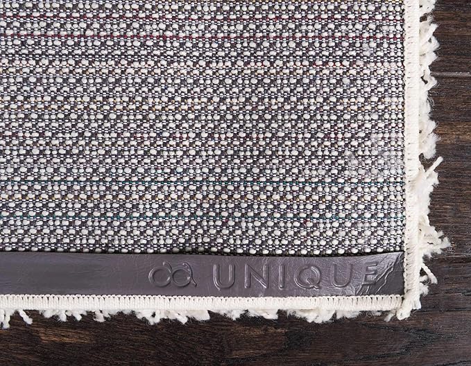 Unique Loom Solid Shag Collection Area Rug (3' 3" x 5' 3" Rectangle, Pure Ivory)