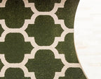 Rugs.com Lattice Collection Rug – 10 Ft Runner Dark Green Medium Rug Perfect for Hallways, Entryways