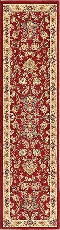 Unique Loom Sialk Hill Collection Area Rug - Washington (2' 2" x 8' 2" Runner Burgundy/Cream)