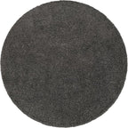 Unique Loom Solid Shag Collection Area Rug (12' 4" Round, Graphite Gray)