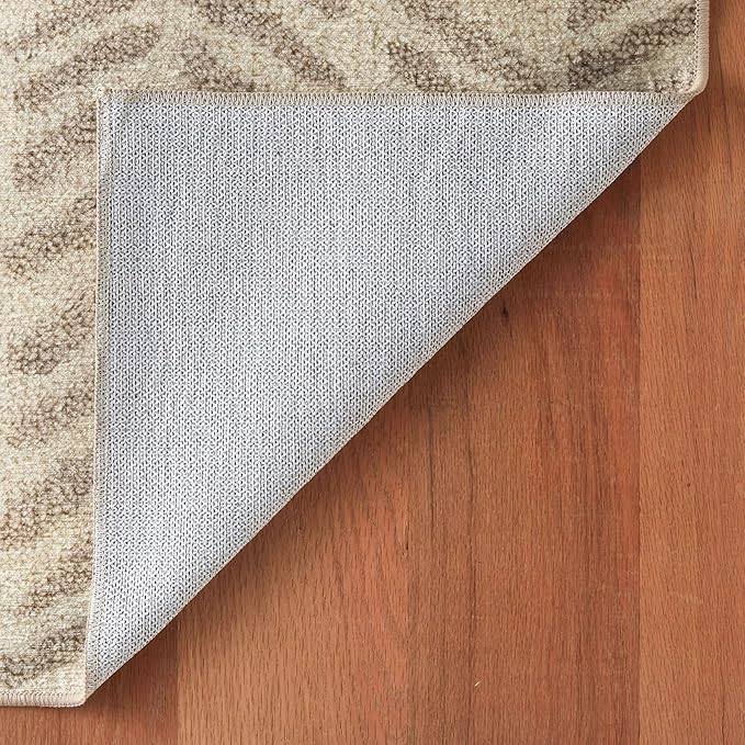 Dash & Albert Rowley Grey Machine Washable Rug, 5 X 8 Feet, Grey Graphic Pattern