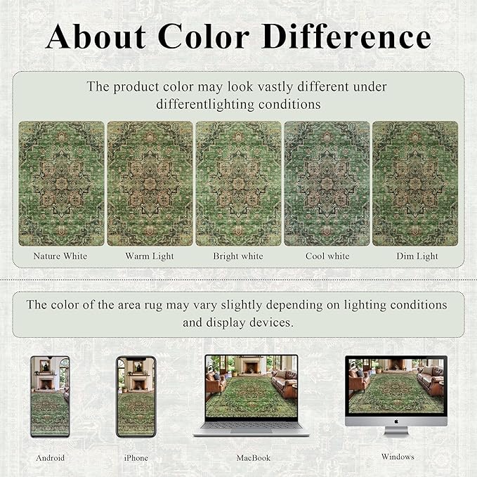 Area Rug 2x3 Entryway Rug Soft Washable Doormat Non Slip Low Pile Lightweight Carpets Indoor Faux Wool Small Rug for Entrance, Kitchen, Bedroom, Living Room