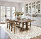 WITSHOCK Living Room Area Rugs 10x13: Soft Non-Slip Backing Washable Rugs Vintage Large Carpet for Bedroom Office Dining Room Kitchen Stain Resistant Home Decor Rug