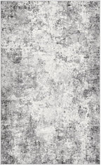 3x5 Area Rug Living Room Rugs - Washable Neutral Modern Abstract Soft Thin Rug Indoor Floor No Slip Rug Carpet for Bedroom Under Dining Table Home Office Decor - Grey