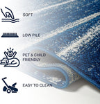 JONATHAN Y Williamsburg Minimalist Stripe Navy/Cream Runner Rug, 2x8, Contemporary, Modern, Easy-Cleaning for Living Room, Bedroom, Kitchen, Pet Friendly, Non-Shedding (MOH201C-28)