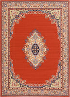 Unique Loom Reza Collection Traditional Persian Style Area Rug, 7 x 10 ft, Terracotta/Ivory