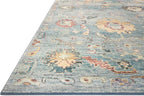 Loloi Margot Collection MAT-06 Denim/Multi 2'-3" x 3'-9" Accent Rug feat. CloudPile, No-Shed Easy Clean Large Patterned Area Rug for Living Room, Bedroom, Dining Area