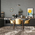 Abstract 8x10 Area Rugs: Modern Washable Rug for Living Room Bedroom Dining Room Indoor - Thin Low Pile Non-Slip Large Carpet - Beige Brown
