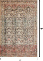 Loloi Loren Collection LQ-17 Charcoal/Multi 2'-3" x 3'-9" Accent Rug