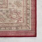 Unique Loom Sialk Hill Collection Area Rug - Washington (5' Square Burgundy/Cream)