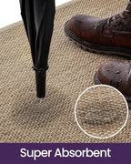 DEXI Ultra Thin Entryway Indoor Door Mat 24x36, Non Slip Rubber Backing Inside Entry Mat, Low Profile Easy Clean Dirt Trapper Doormat for Inside Entrance Patio, Beige