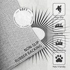 Mid Century Rugs for Living Room - 7x10 ft, Minimalist Sun Rug, Black and White Area Rugs for Living Room Bedroom, Modern Abstract Washable Rug Non-Slip Carpet, Optical Illusion Decor & Gifts