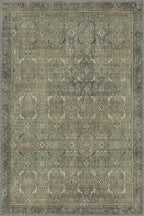 6x9 Area Rug Machine Washable Boho Rug for Living Room,Ultra-Thin Low Pile Carpet,Lightweight Indoor Printed Rug,Non Slip Floral Area Rug for Bedroom, Dining Room, Home Office,Muted Green