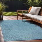 Beverly Rug Indoor Outdoor Rug 9x12, Washable Outside Carpet for Patio, Deck, Porch, Solid Modern Area Rug, Water Resistant, Aqua Blue