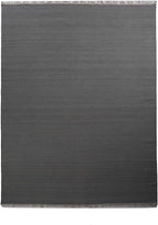 Rugsotic Carpets Hand Woven Flat Weave Kilim Wool 4'x6' Area Rug Solid Charcoal D00111