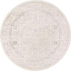 Unique Loom Isabella Collection Area Rug - Adjani (7' 10" Round, White/ Blue)