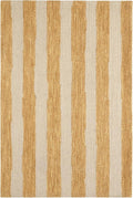 Dash & Albert Silas Stripe Gold Hand Micro Hooked Wool Rug, 2 X 3 Feet, Yellow/Orange Stripe Pattern - Premium Luxury Hotel Quality Soft Breathable Hypoallergenic Machine Washable Easy Care All
