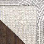 Nourison Home Textured Home Grey Ivory 7'10" x 9'10" Area Rug - Easy Clean, Non Shedding, Bed Room, Living Room, Dining Room, Kitchen (8' x 10')