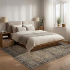 Area Rug Non Slip Machine Washable Ultra Soft Living Room/Bedroom/Kitchen/Outdoor/Classroom Vintage Brown, 4'×6'