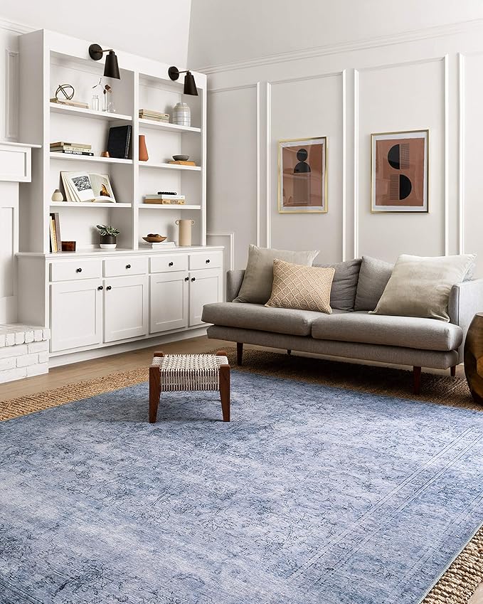 Loloi Loren Collection LQ-09 Slate 2'-3" x 3'-9" Accent Rug