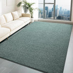HQAYW 4x6 Area Rugs for Living Room Bedroom, Modern Thickened Memory Foam Soft Rug, Indoor Low Pile Minimalist Washable Non Slip Carpets for Kids Girls Boys Nursery Dorm Home Decor, Grey Green