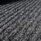 English Home Custom Size Non Slip Striped Design Durable Anti Slip Back Tough Pile Runner Rug for Hallway, Outdoor, Indoor, Commercial, Residential, Pool, Office (Dark Gray, 26" x 09')