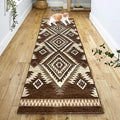 YHSF South West Native American Rug Ritz – Native Tribal American Indian Inspired Rug - Living Room, Bedroom, Hallway, Entryway & High-Traffic Area Rugs - Washable - Soft - Espresso, 2 Feet x 7 Feet