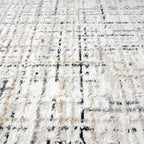 Abani Grey Area Rug for Living Room, Bedroom - Crosshatch Pattern- 2' x 3' -Durable & Easy to Clean