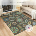 Maples Rugs Reggie Floral Area Rugs for Living Room & Bedroom [Made in USA], Multi, 5 x 7