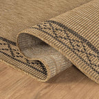 Easy Jute Rugs 5x7 Frame Natural Color Living Room Indoor Outdoor Area Rug for Patio and Kitchen Rug High Traffic Washable Easy to Clean Solid Boho Woven Design Carpet (5 x 7)