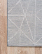 Rugs.com Lattice Trellis Collection Rug – 10 Ft Runner Gray Low-Pile Rug Perfect for Hallways, Entryways