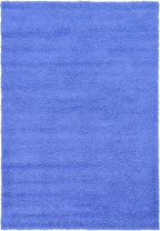 Unique Loom Solid Shag Collection Area Rug (6' 1" x 9' Rectangle, Periwinkle Blue)