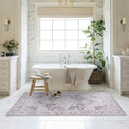 Washable Area Rug. Modern Farmhouse. Vintage. Turkish. Bohemian. Distressed. Oriental. Traditional. Rugs for Living Room. Dining. Bedroom. Office. Entryway. Foyer. (861PP, 5'9 x 8'9)