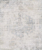 Modern Living Room Rug - 10x12 Large Area Rug for Dining Room Table, Classroom, Slate Blue Grey, Lightweight, Soft & Foldable