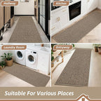 BEQHAUSE Hallway Runner Rugs 2.6x8, Hallway Rug Non-Slip Washable(Rolled-Up NO Creases), Runner Rug Absorbent Stain Resistant Hall Rug Carpet Runner, Entryway Rugs Floor Mat Laundry Room Rugs, Taupe