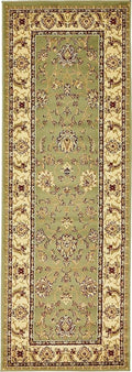 Unique Loom Voyage Collection Traditional Oriental Classic Intricate Design Area Rug (2' 2 x 6' 0 Runner, Green/Ivory)