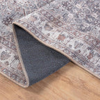 Bloom Rugs Washable Non-Slip 8' x 10' Rug - Gray Traditional Bordered Area Rug for Living Room, Bedroom, Dining Room, and Kitchen - Exact Size: 8' x 10'