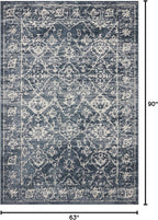 Loloi Magnolia Home by Joanna Gaines Gigi Collection GIG-02 Navy/Stone 5'-3" x 7'-6" Area Rug